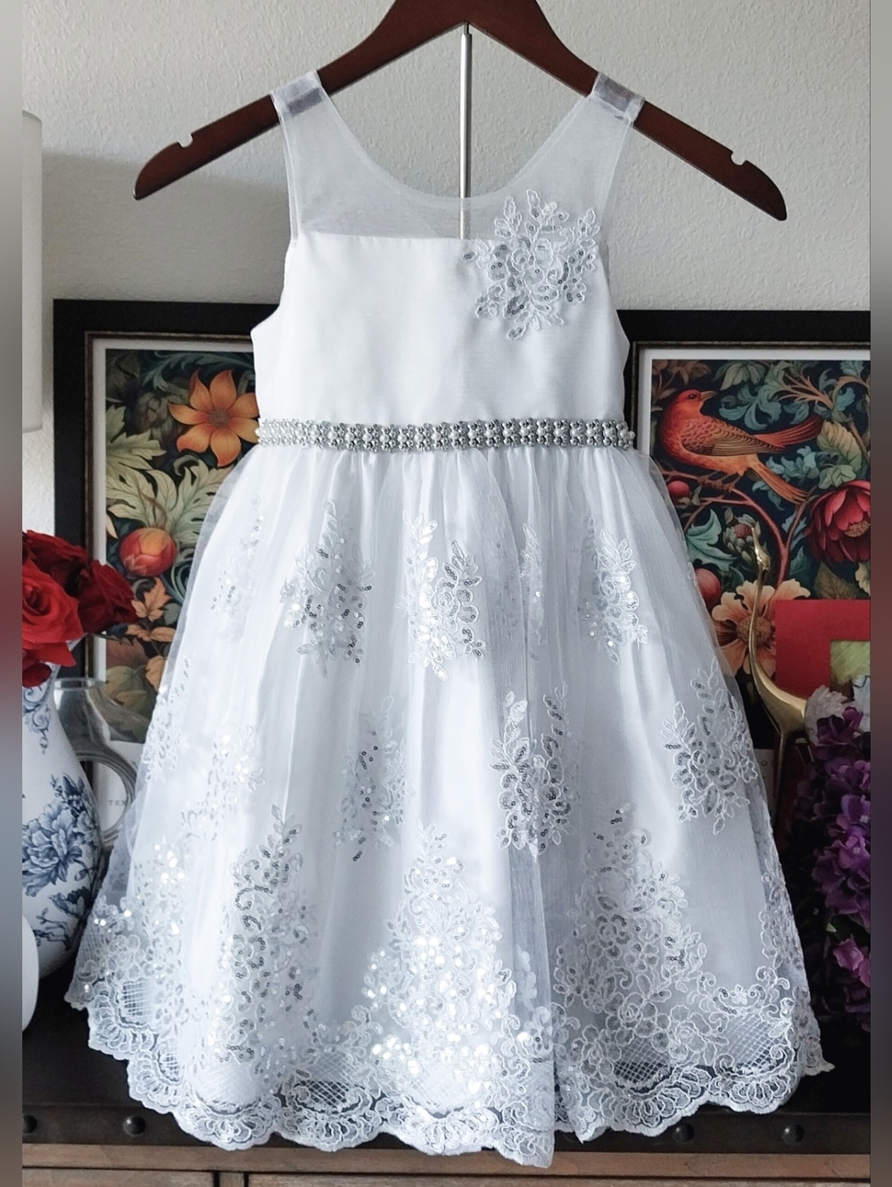 American Princess - White Dress - Girls 7-8